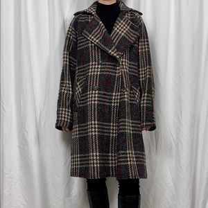 Korean Style Plaid Women Winter Coat